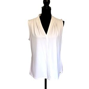 Calvin Klein - Elegant White Sleeveless Top - NWT